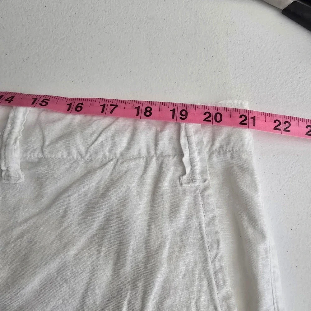 Polo Ralph Lauren Mens White Linen Cotton Classic Fit Shorts‎ Size 40 8in Inseam